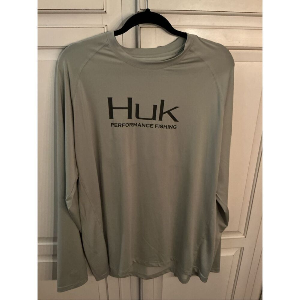 HUK Performance Vented Pursuit Sz XL Fishing Pullover Gray